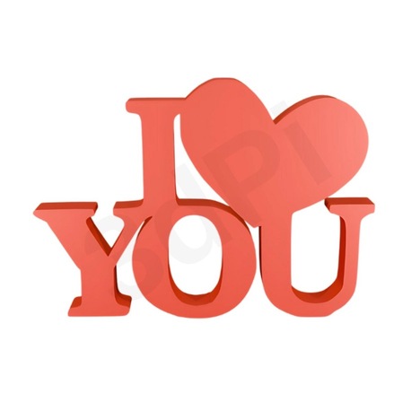 I ❤️ You 15 cm Dekor | Romantik 3D Tasarım