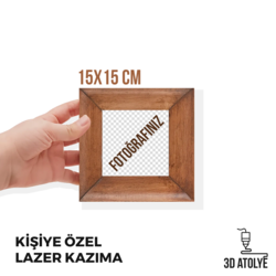 Kişiye özel lazer kazıma 15x15cm