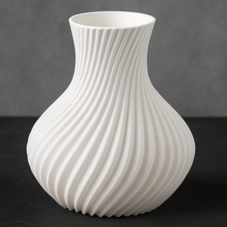 Modern Spiral Tasarımlı 3D Baskı Dekoratif Vazo