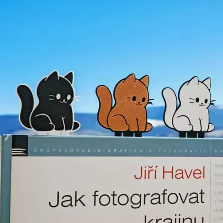 3D Baskı Sevimli Kedi Kitap Ayracı Serisi