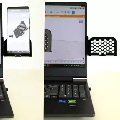 Masaüstü Düzenleyici: Laptop Kenarı Telefon Tutucu