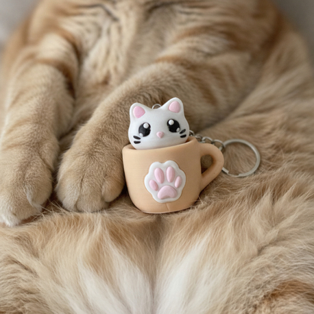 Clicker Kedi Anahtarlık