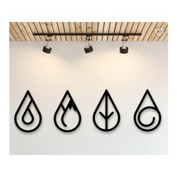 4 Element Duvar Süsü