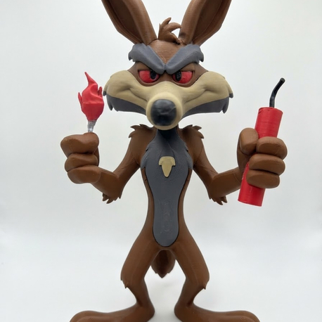 Wile E. Coyote Figürü - 29CM (Road Runner Çakalı - Özel Tasarım)