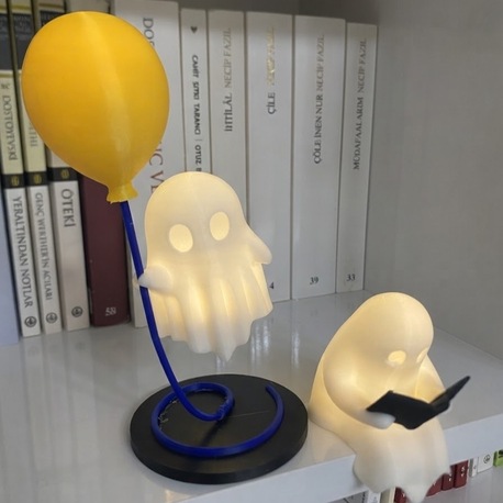 3D hayalet lamba dekor