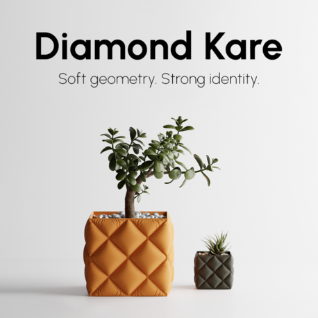 Diamond Kare Saksı