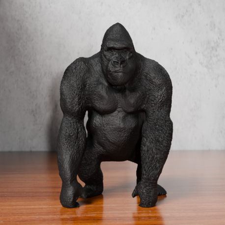 Yüksek Detaylı Goril Figürü 3D Baskı – 13 cm