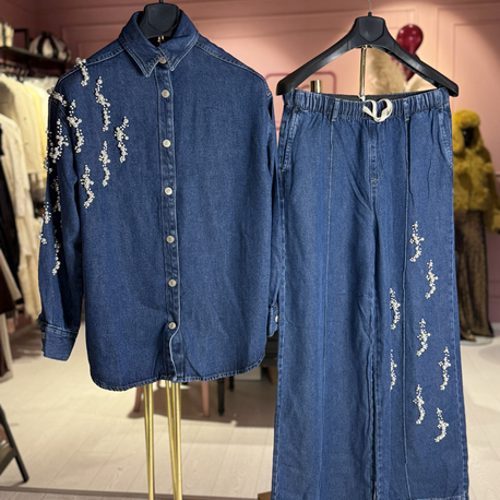 Denim incili takım 