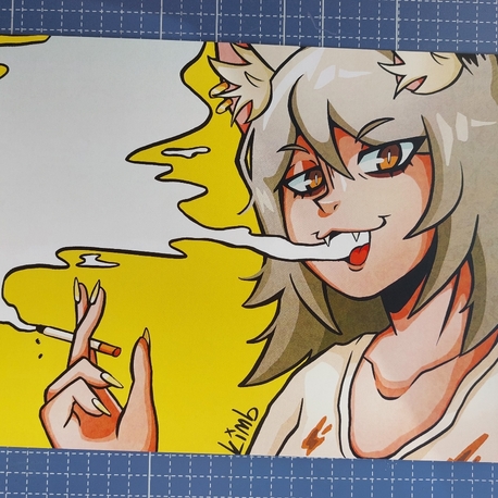 Chainsmoker Cat Poster