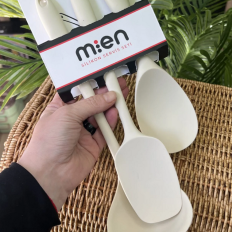 MİEN-1404 3LÜ KREM SİLİKON SET