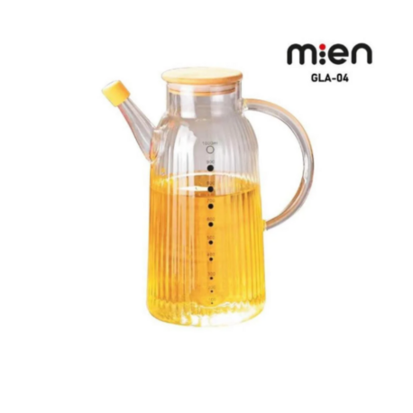 MİEN BAMBU KAPAKLI CAM YAĞDANLIK