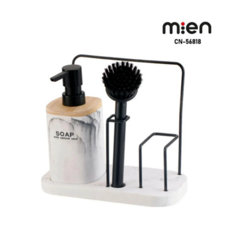 MİEN O/6 POLYRESIN HAZNELİ SIVI SABUNLUK BEYAZ