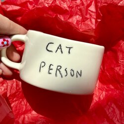 Cat person mug