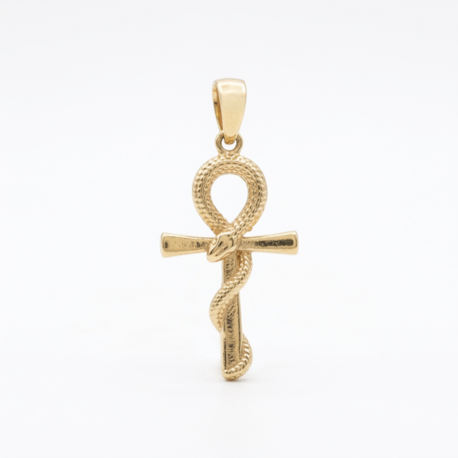 Saf Pirinç Özel Tasarım Ankh Kolye Ucu