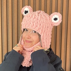 Açık Pembe Gözlü Balaclava