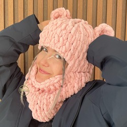 Açık Pembe Kulaklı Balaclava