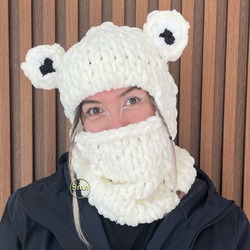 Krem Gözlü Balaclava