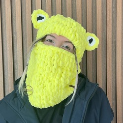 Neon Sarı Gözlü Balaclava