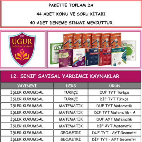 KOLEJ 12. MF YARDIMCI KAYNAK LİSTESİ