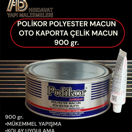 POLİKOR POLYESTER ÇELİK MACUN 900gr.