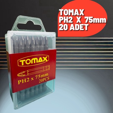 TOMAX PH2 X 75mm (20adet)  VİDALAMA YILDIX MATKAP UCU 