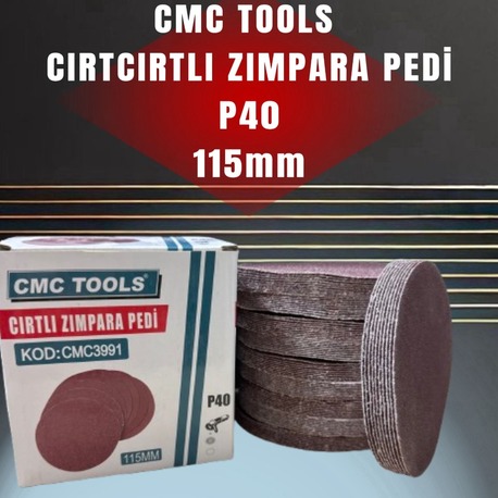 CMC TOOLS -100 ADET -CIRTCIRTLI ZIMPARA PEDİ P 40 - 115mm 