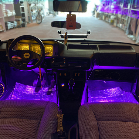 Mor ayakaltı parmak led