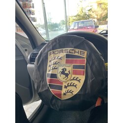 Porsche logo direksiyon koruma kılıfı
