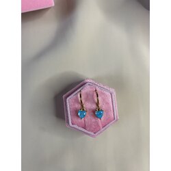 Blue Heart Earrings 