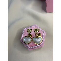 Pearly Heart Earrings 