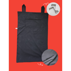 Kapı Arkası Siyah Kirli Çamaşır Sepeti / Organizer / Oyuncak Sepeti + 2 Ad Metal Askı