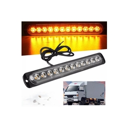 Amber Turuncu  Işık Çubuğu 12 Ledli Parmak Araba-Kamyon-Tır  İşaret Lambası (19cm) (12v-24v)