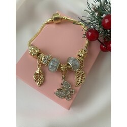 Gold Kelebek Charm Bileklik