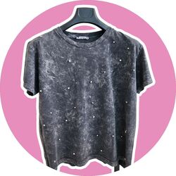 taşlı marble tshirt