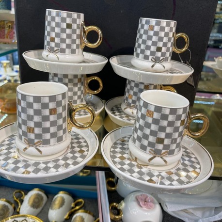  Chess Gold Elegance Kahve Fincan Seti