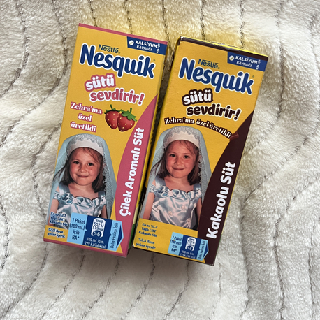 Kişiye özel Nesquik süt