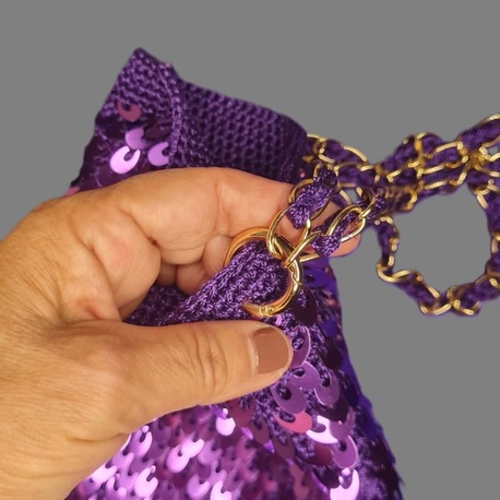 El Yapımı Mor Clutch Çanta – Düğün, Hediye ve Özel Günler İçin