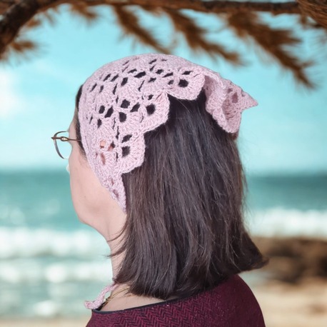 El Yapımı Örgü Bandana / Üçgen Fular – Festival & Boho Vibe