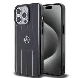 MERCEDES BENZ DOUBLE LAYER MAGSAFE CASE WITH CROSSED LINES IP15 BLACK MEHMP15S23HRSK