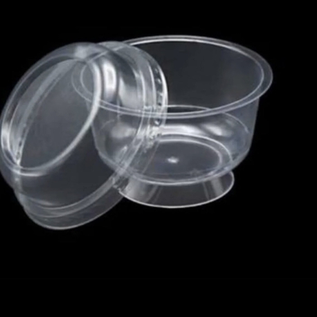 Plastik Kristal Tatlı Kabı - Kapaklı 180cc 25 Adet, Kullan At Magnolya Kase