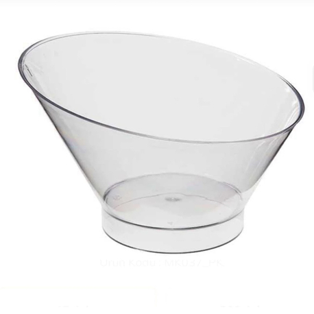 Plastik Oval Kase 220 cc | Tek Kullanımlık Gıda Kabı + Kapaklı(24 Adet)