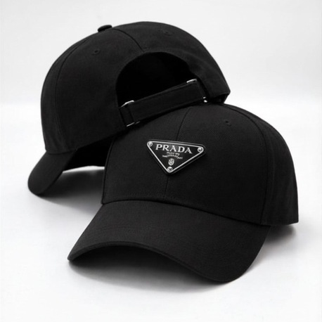 Prada Logolu Siyah Unisex Şapka