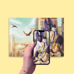 Artırılmış gerçeklik (AR) Cyno A5 Planlayıcı Defter - Genshin Impact