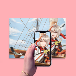 Artırılmış gerçeklik (AR) Kaedehara Kazuha A5 Planlayıcı Defter - Genshin Impact
