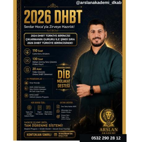 2026 DHBT KONU ANLATIMI VE SORU ÇÖZÜMÜ PAKETİ