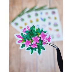 LF31 - Flower & Leaf Temalı Laptop, Notebook, Tablet, Telefon, Ajanda Sticker Seti