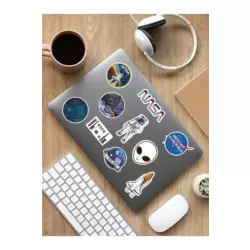 Nasa Temalı Defter Ajanda Planner Laptop Notebook Tablet Sticker Set - ARSET7C