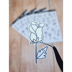 LF11 - Flower & Leaf Temalı Laptop, Notebook, Tablet, Telefon, Ajanda Sticker Seti