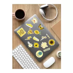 Vsco Yellow Laptop Notebook Tablet Sticker Set Sticker Set - ARSET17A