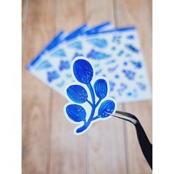 LF14 - Flower & Leaf Temalı Laptop, Notebook, Tablet, Telefon, Ajanda Sticker Seti